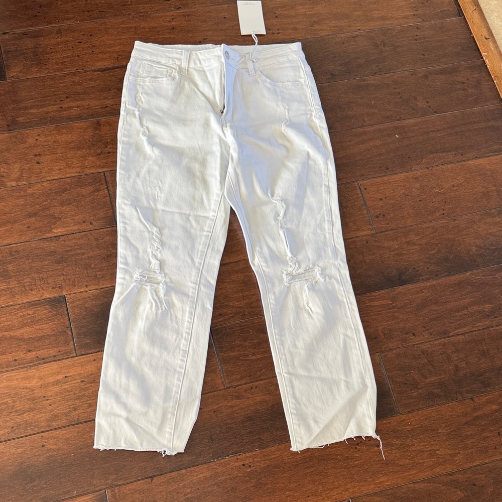 Flying Monkey White Distressed Jeans